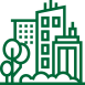 A bunch of buildings icon